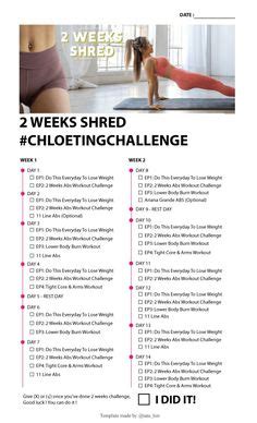 chloe ting free workout schedule.